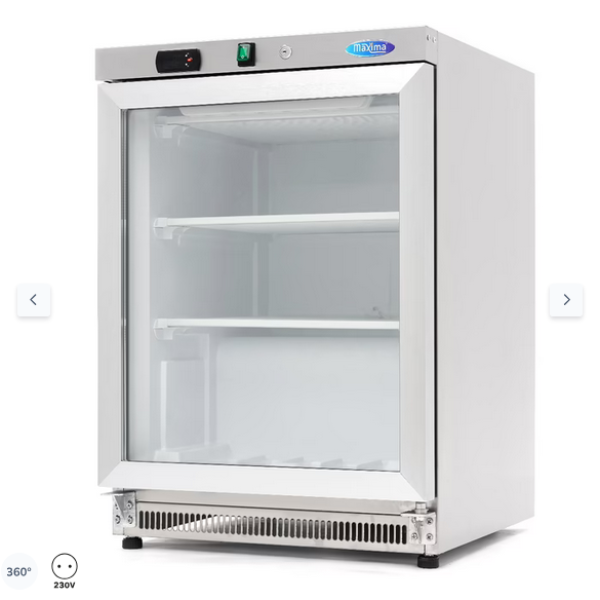  Καταψύκτης - 200L - ανοξείδωτος χάλυβας - με γυάλινη πόρτα